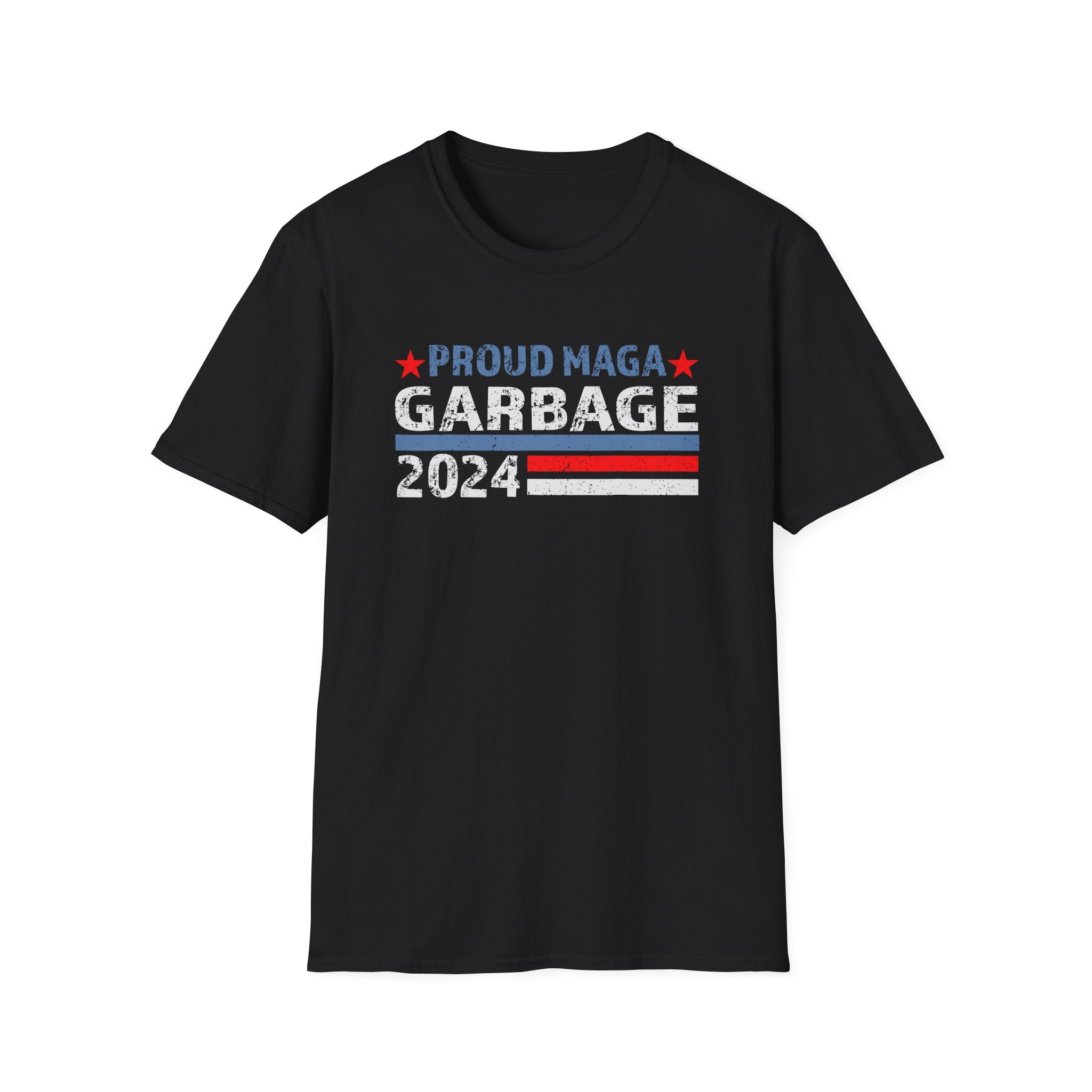 Proud MAGA Garbage 2024 T-Shirt (Distressed Design) - PatriotDepot.com