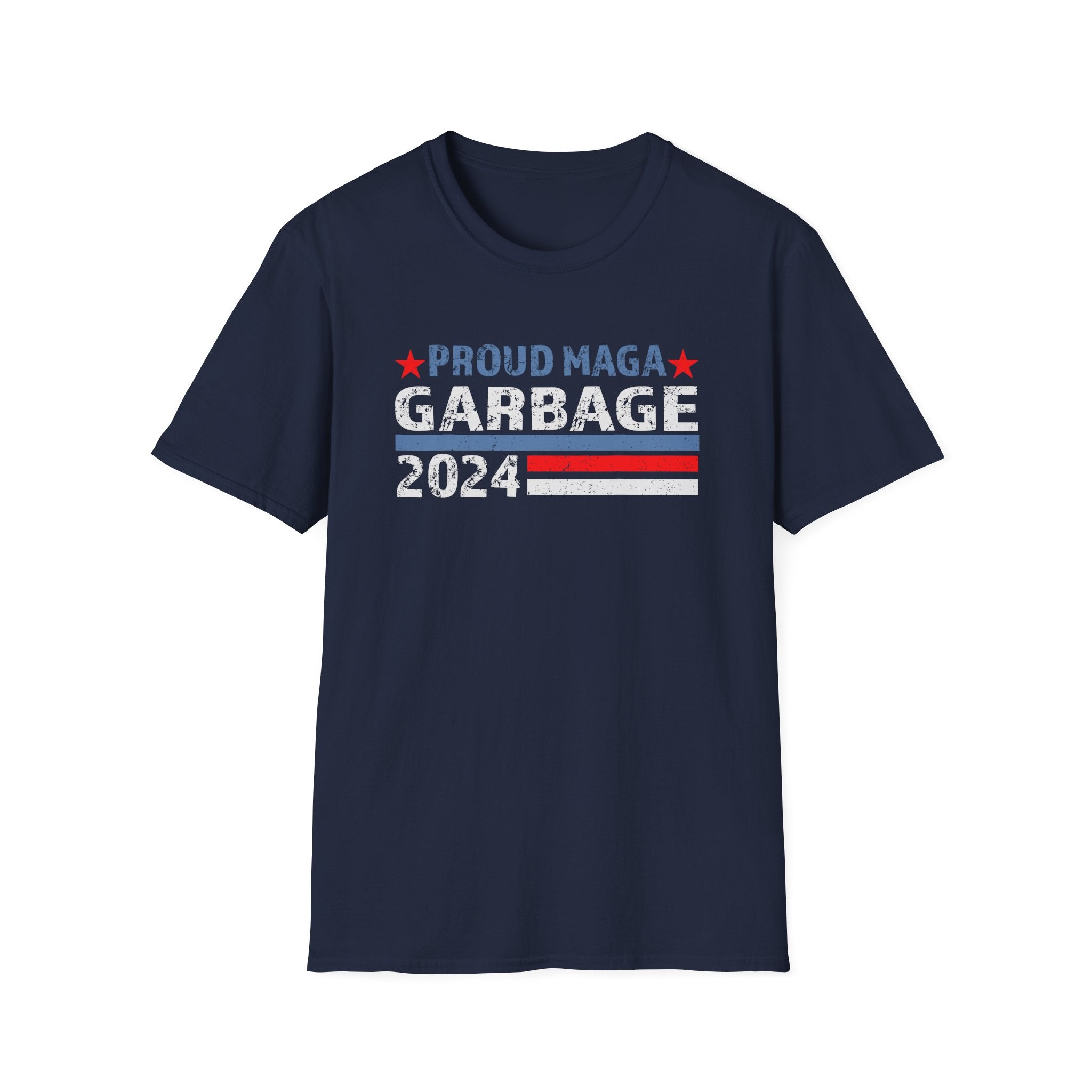 Proud MAGA Garbage 2024 T-Shirt (Distressed Design) - PatriotDepot.com