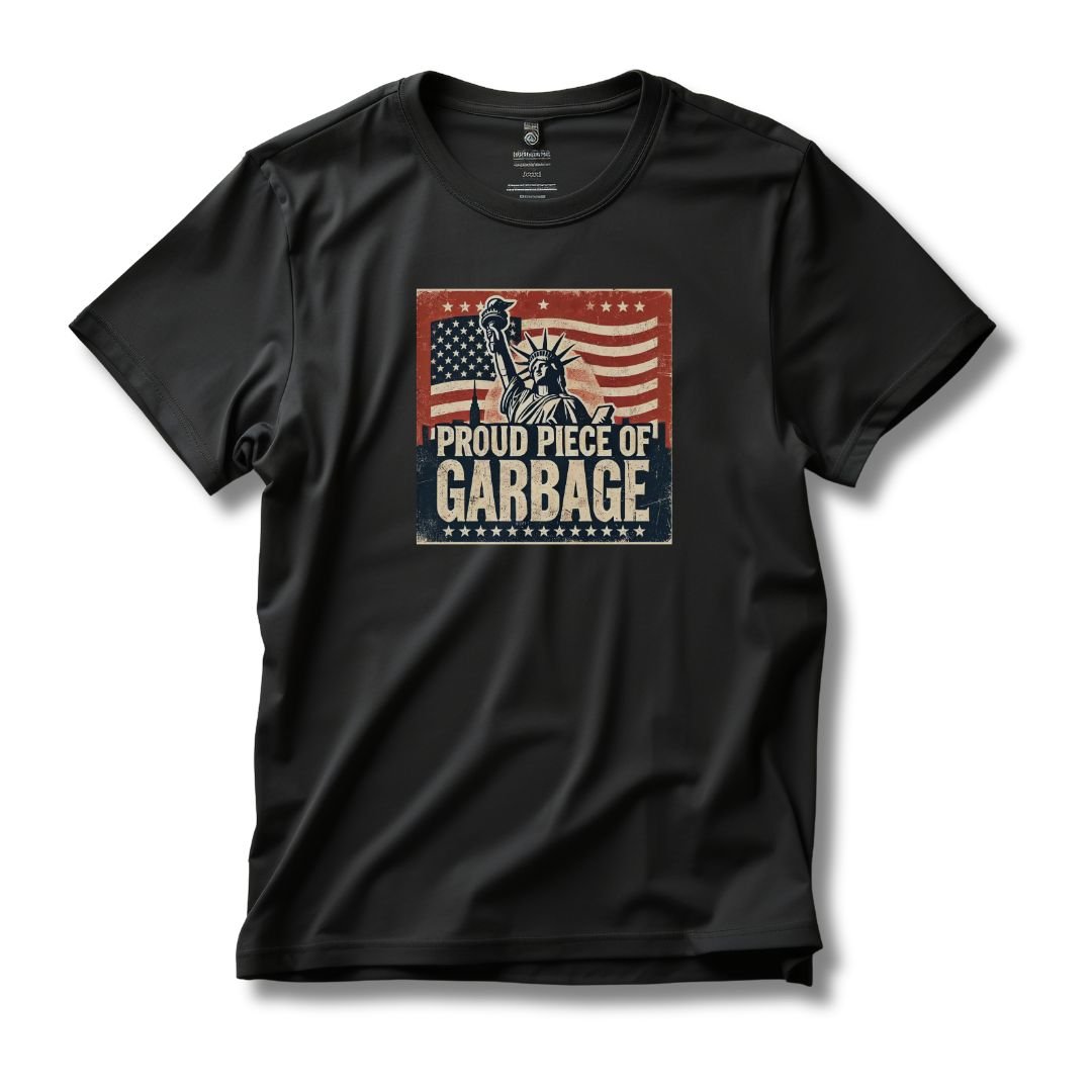 Proud Piece of Garbage Patriotic T-Shirt - PatriotDepot.com