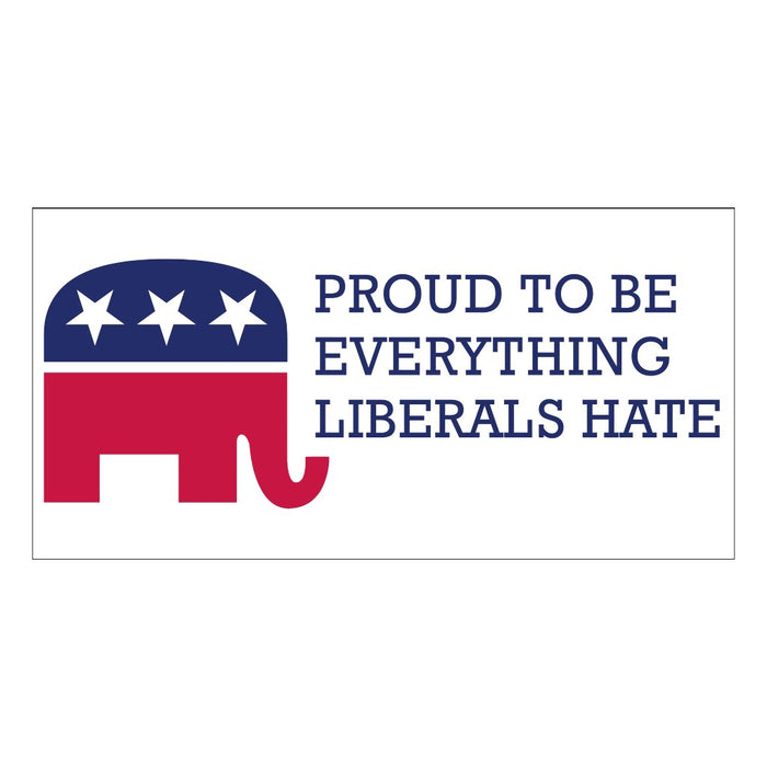 Proud to be Everything Liberals Hate Bumper Sticker