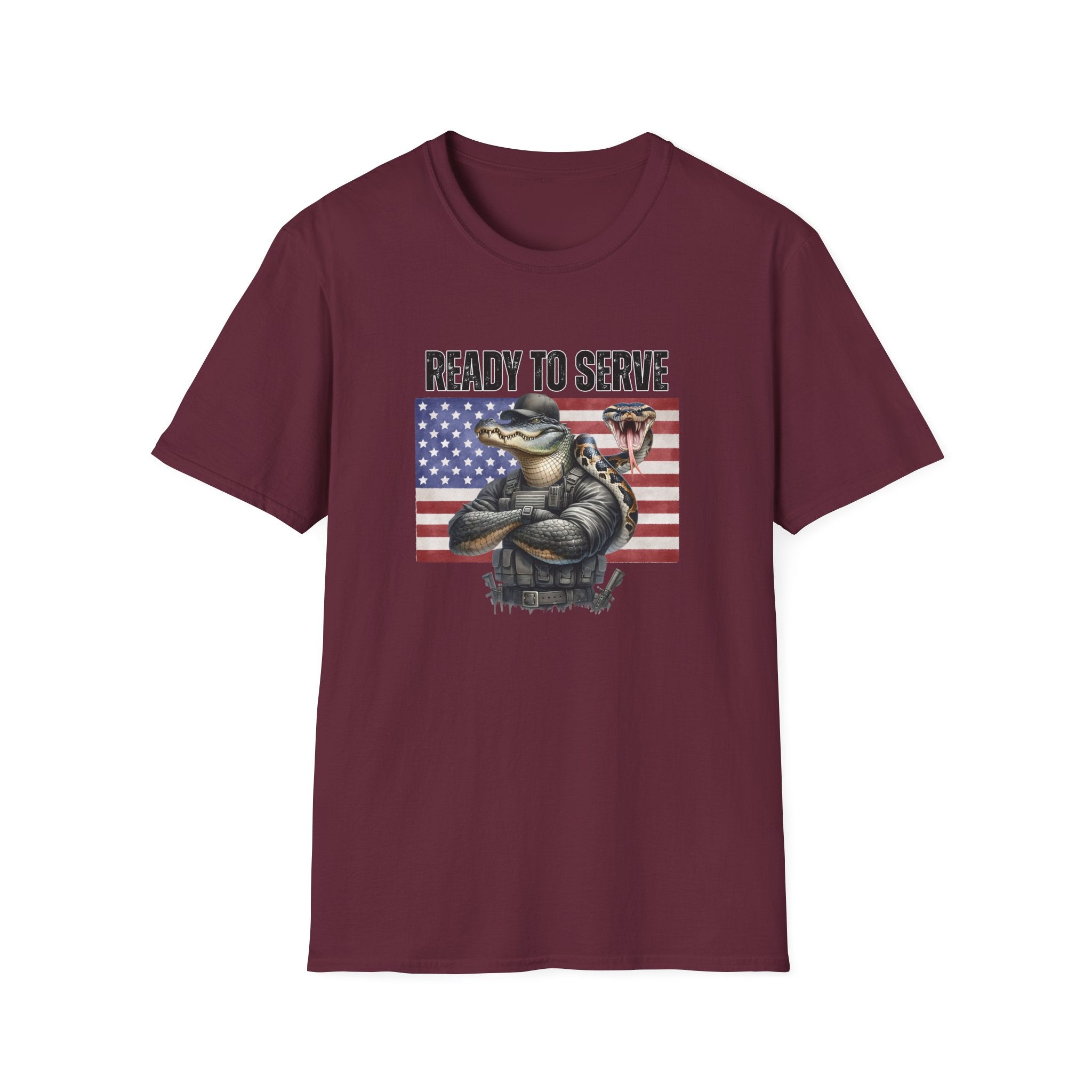 Ready to Serve Alligator Alcatraz T-Shirt (Patriotic Python Edition) - PatriotDepot.com
