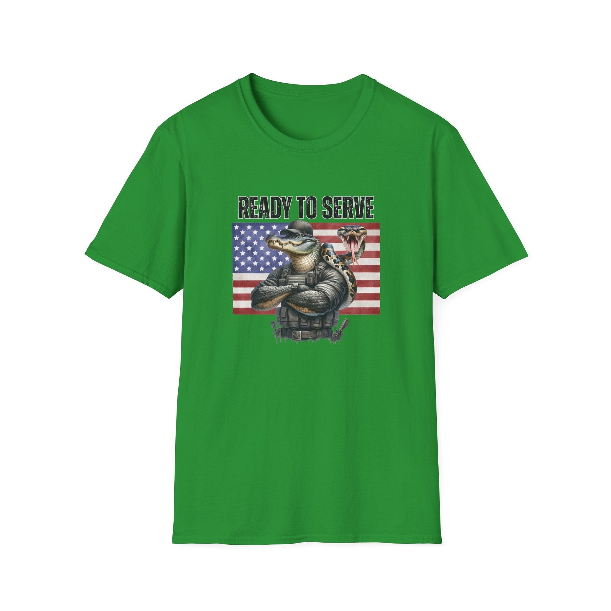 Ready to Serve Alligator Alcatraz T-Shirt (Patriotic Python Edition) - PatriotDepot.com