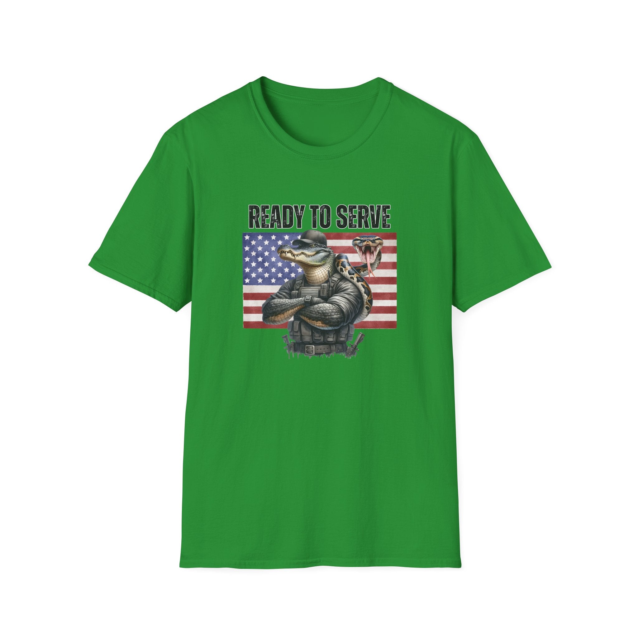Ready to Serve Alligator Alcatraz T-Shirt (Patriotic Python Edition) - PatriotDepot.com