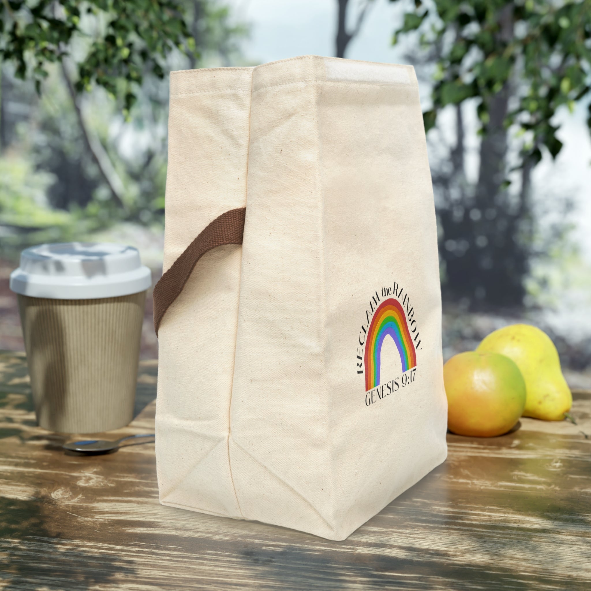 Reclaim the Rainbow (Genesis 9:17) Canvas Lunch Bag - PatriotDepot.com