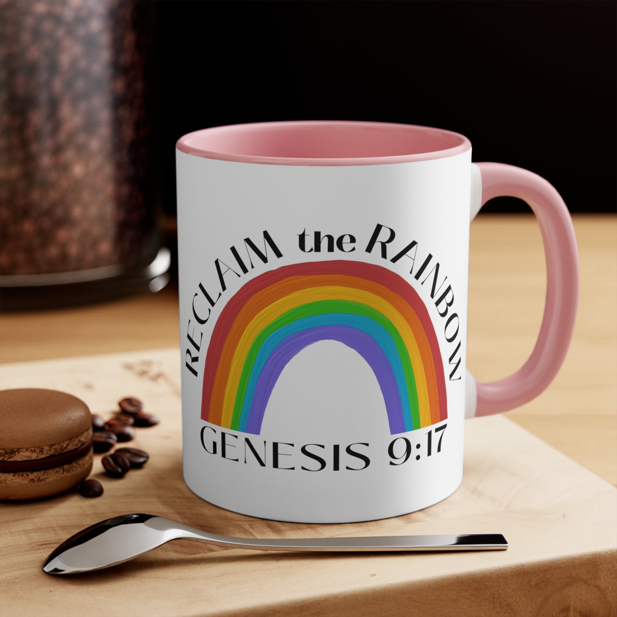 Reclaim the Rainbow (Genesis 9:17) Mug (2 Sizes, 3 Colors) - PatriotDepot.com