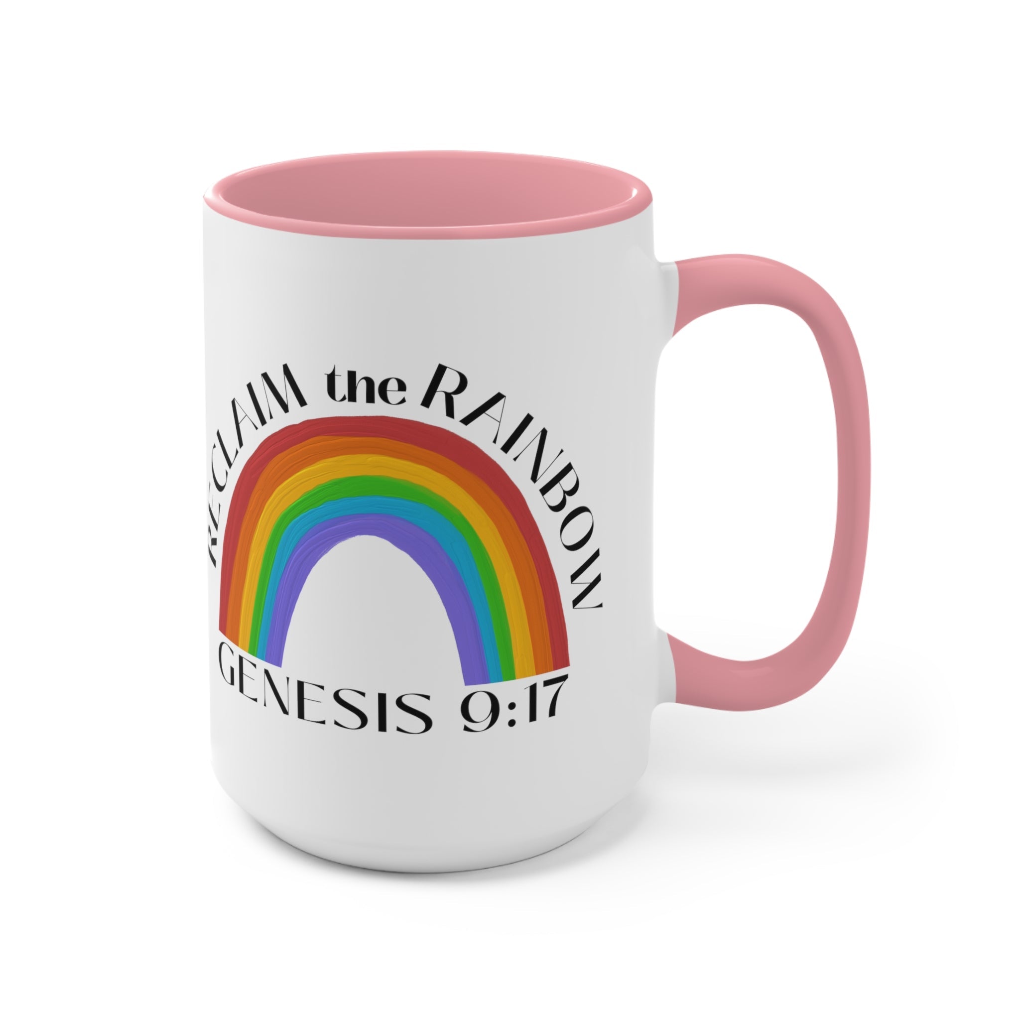 Reclaim the Rainbow (Genesis 9:17) Mug (2 Sizes, 3 Colors) - PatriotDepot.com