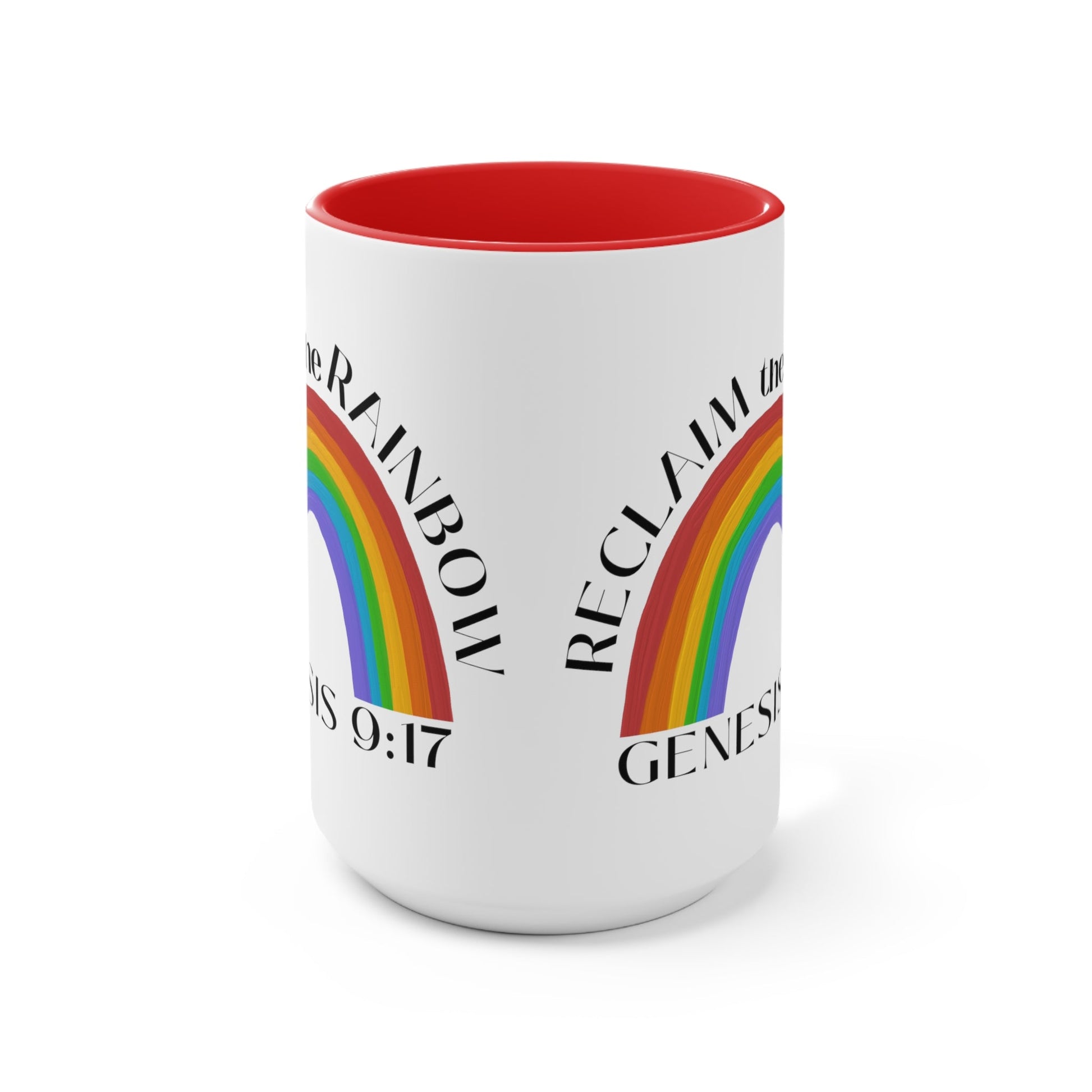 Reclaim the Rainbow (Genesis 9:17) Mug (2 Sizes, 3 Colors) - PatriotDepot.com