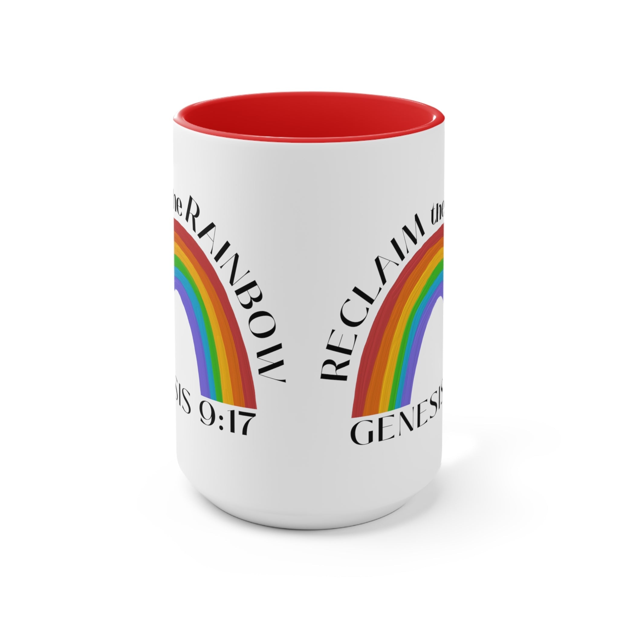 Reclaim the Rainbow (Genesis 9:17) Mug (2 Sizes, 3 Colors) - PatriotDepot.com