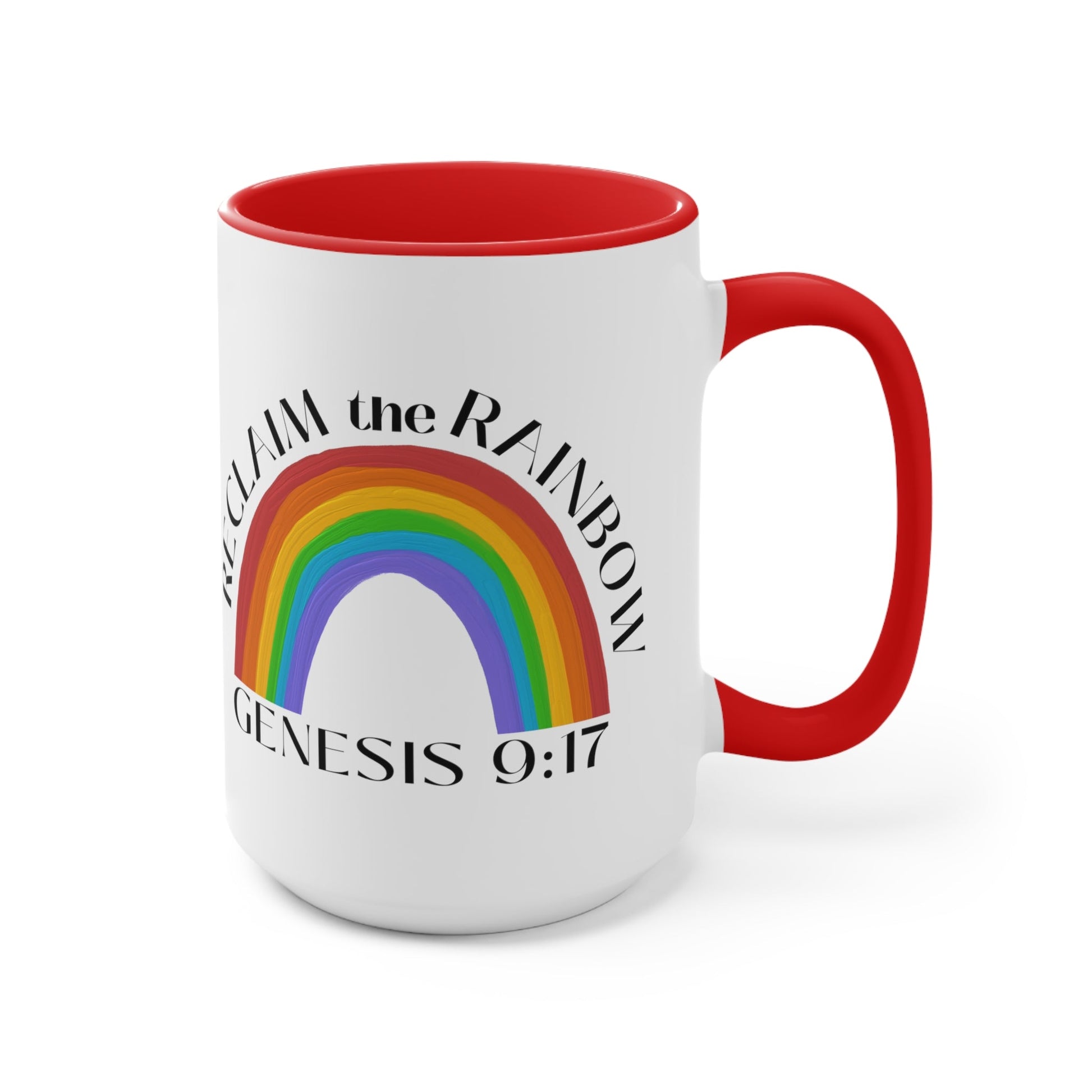 Reclaim the Rainbow (Genesis 9:17) Mug (2 Sizes, 3 Colors) - PatriotDepot.com