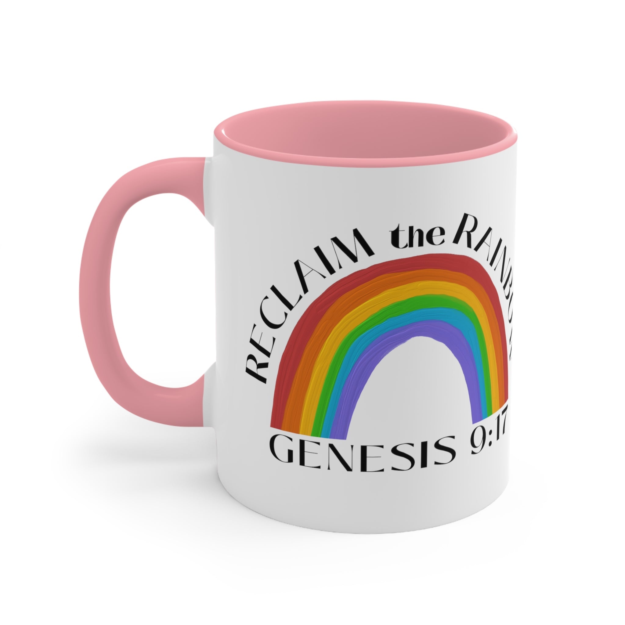 Reclaim the Rainbow (Genesis 9:17) Mug (2 Sizes, 3 Colors) - PatriotDepot.com