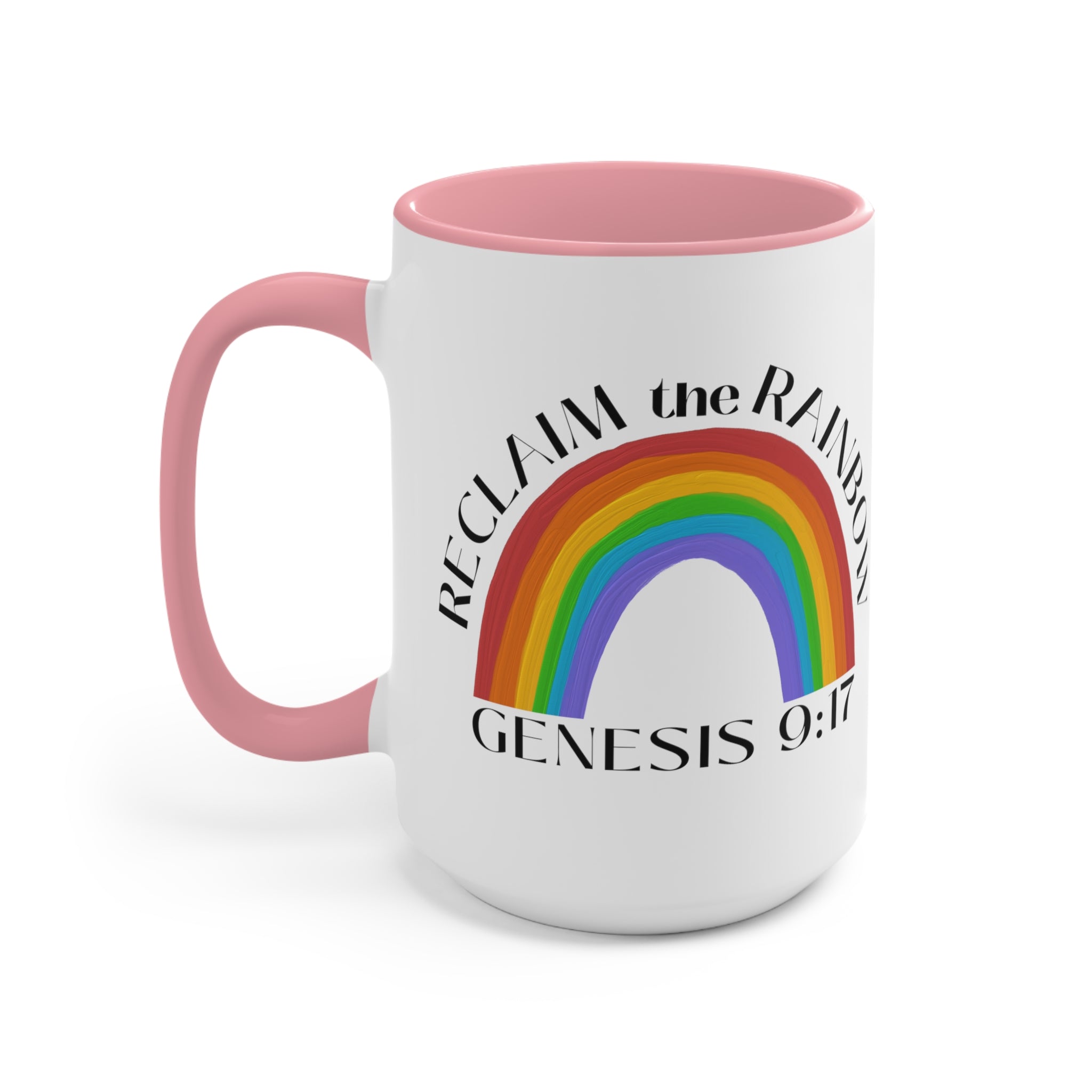 Reclaim the Rainbow (Genesis 9:17) Mug (2 Sizes, 3 Colors) - PatriotDepot.com