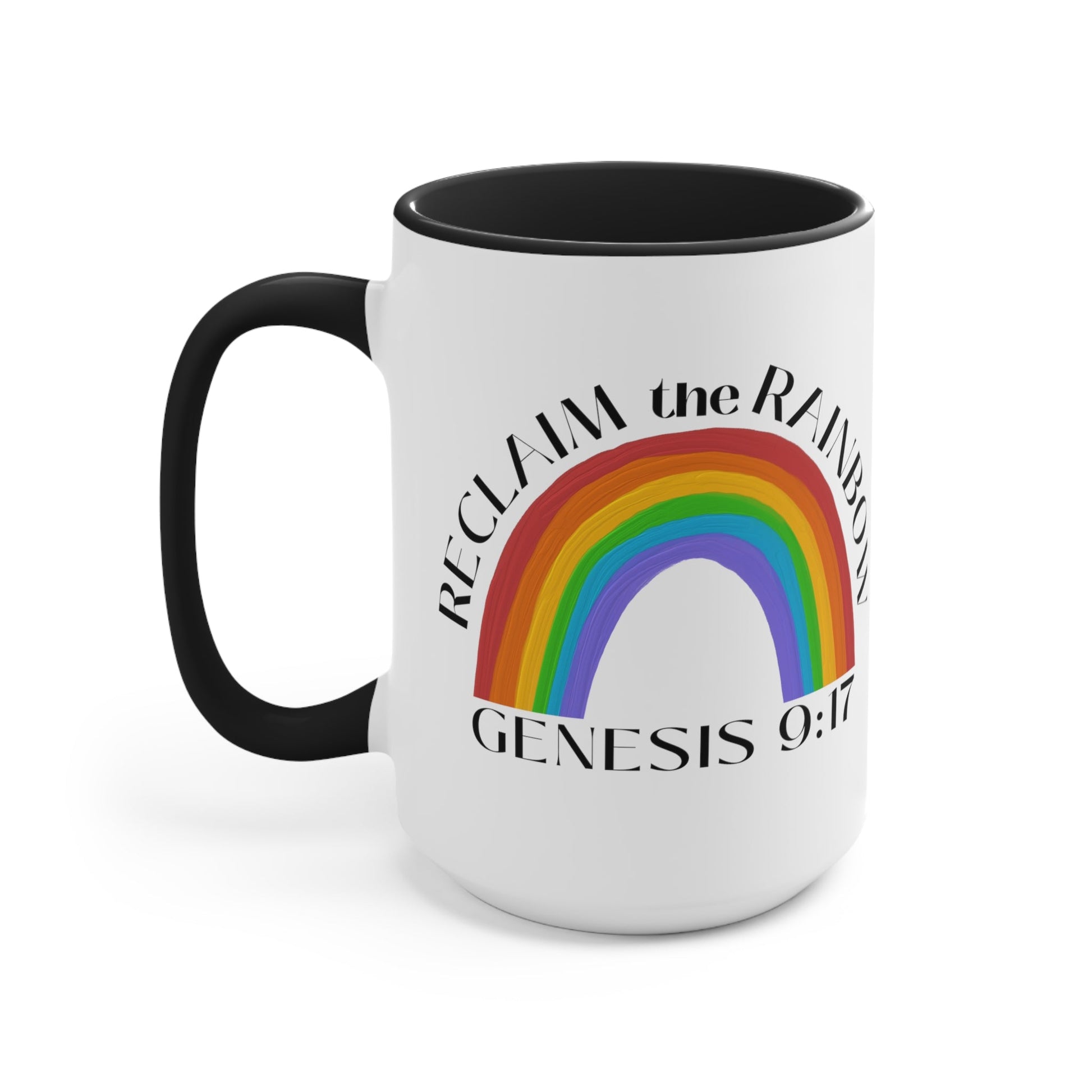 Reclaim the Rainbow (Genesis 9:17) Mug (2 Sizes, 3 Colors) - PatriotDepot.com