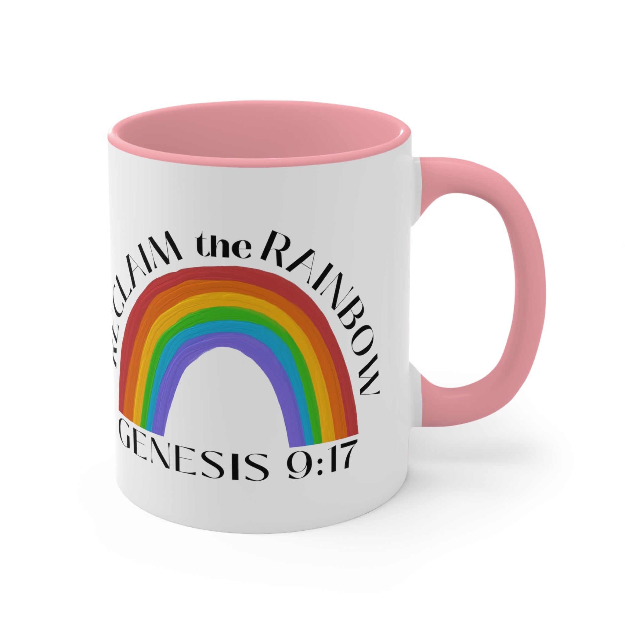 Reclaim the Rainbow (Genesis 9:17) Mug (2 Sizes, 3 Colors) - PatriotDepot.com