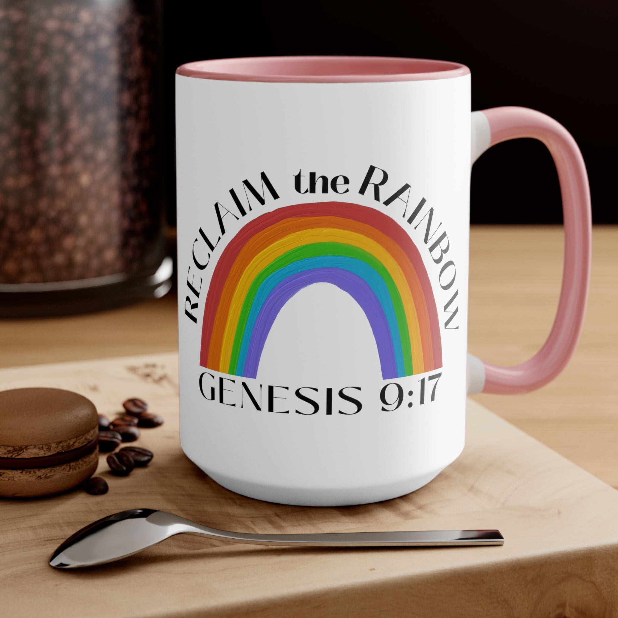 Reclaim the Rainbow (Genesis 9:17) Mug (2 Sizes, 3 Colors) - PatriotDepot.com