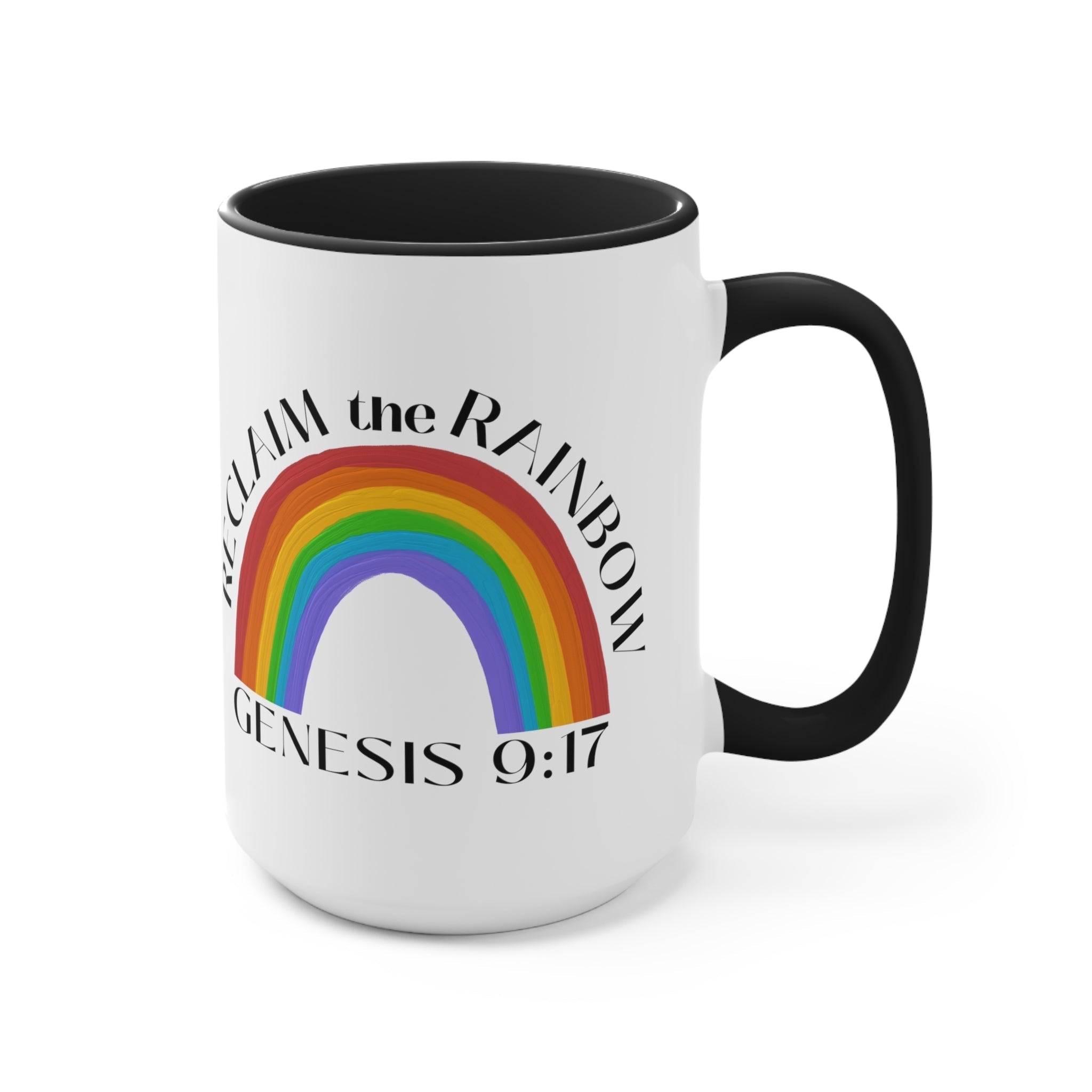 Reclaim the Rainbow (Genesis 9:17) Mug (2 Sizes, 3 Colors) - PatriotDepot.com