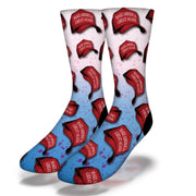 Red Wave Maga Hat Design Socks - PatriotDepot.com