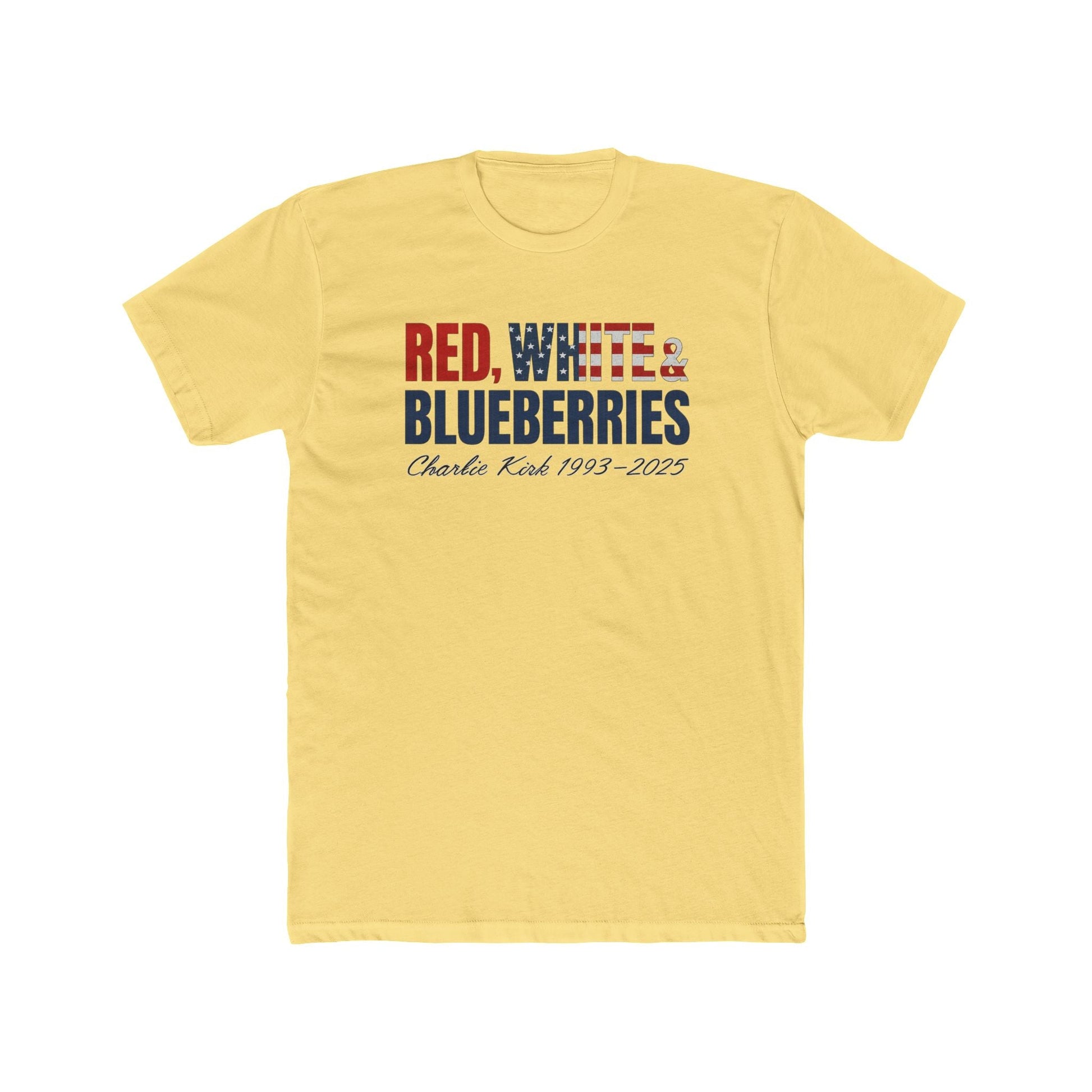 Red, White and Blueberries Tribute to Charlie Kirk 1993 - 2025 T-Shirt - PatriotDepot.com