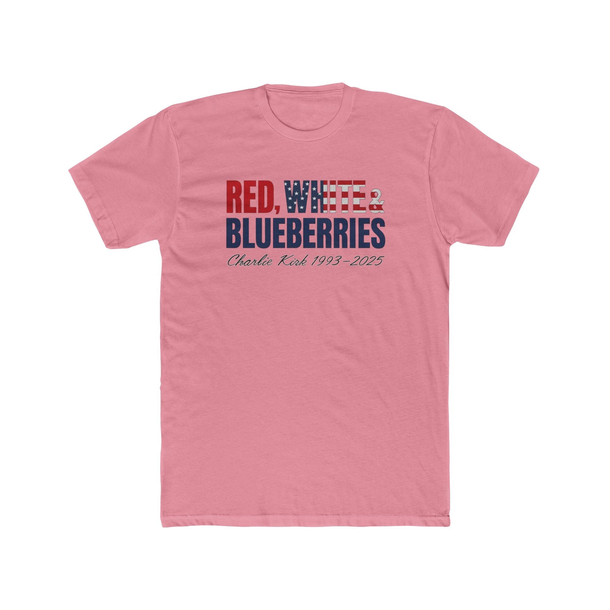 Red, White and Blueberries Tribute to Charlie Kirk 1993 - 2025 T-Shirt - PatriotDepot.com