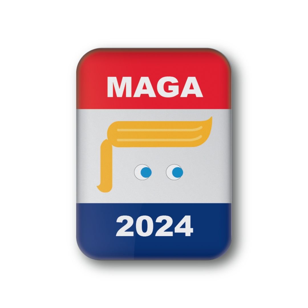Red, White & Blue MAGA Trump Swoop Magnet - PatriotDepot.com