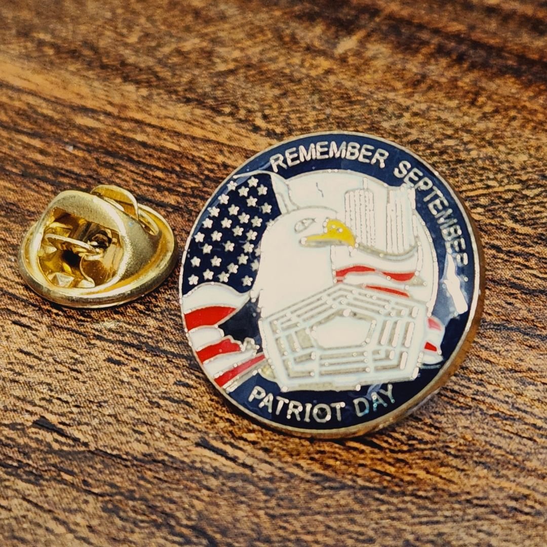 Remember September Patriot Day Enamel Lapel Pin - PatriotDepot.com