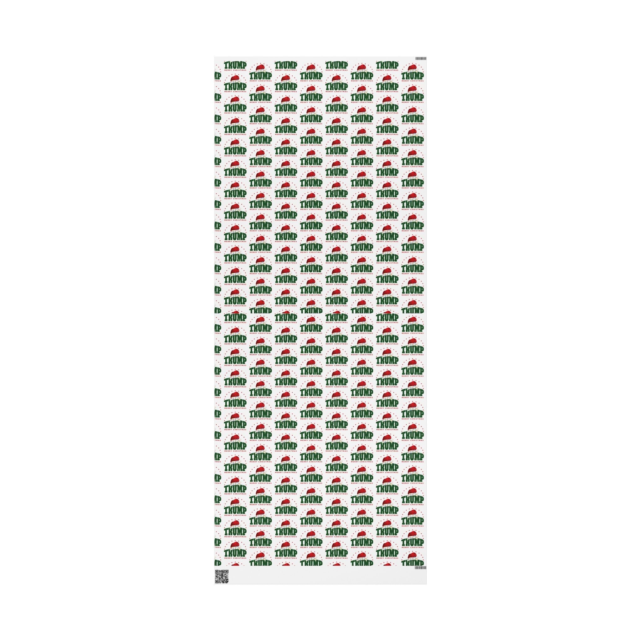 Santa Trump 'Merry Christmas' Custom Wrapping Paper Roll - PatriotDepot.com
