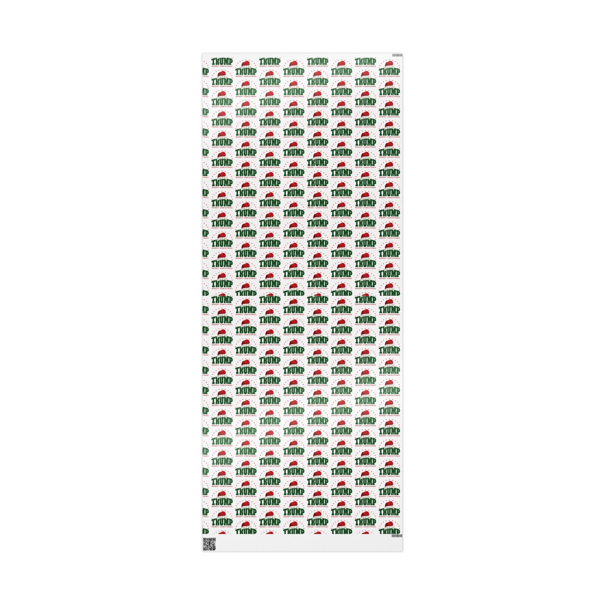 Santa Trump 'Merry Christmas' Custom Wrapping Paper Roll - PatriotDepot.com