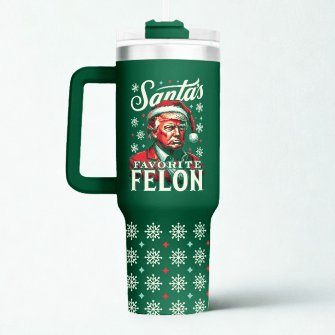 “Santa’s Favorite Felon” 40oz Travel Tumbler – Limited Christmas Edition - PatriotDepot.com