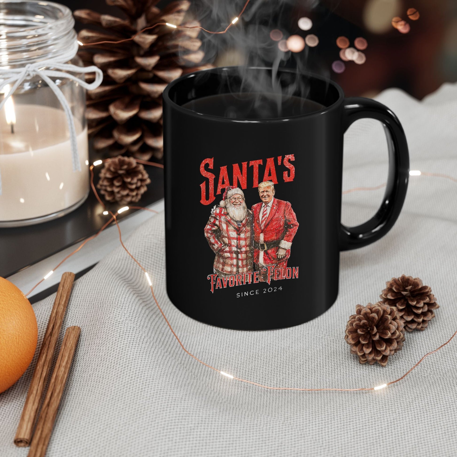 Santa's Favorite Felon Since 2024 Mug (2 Sizes) - PatriotDepot.com