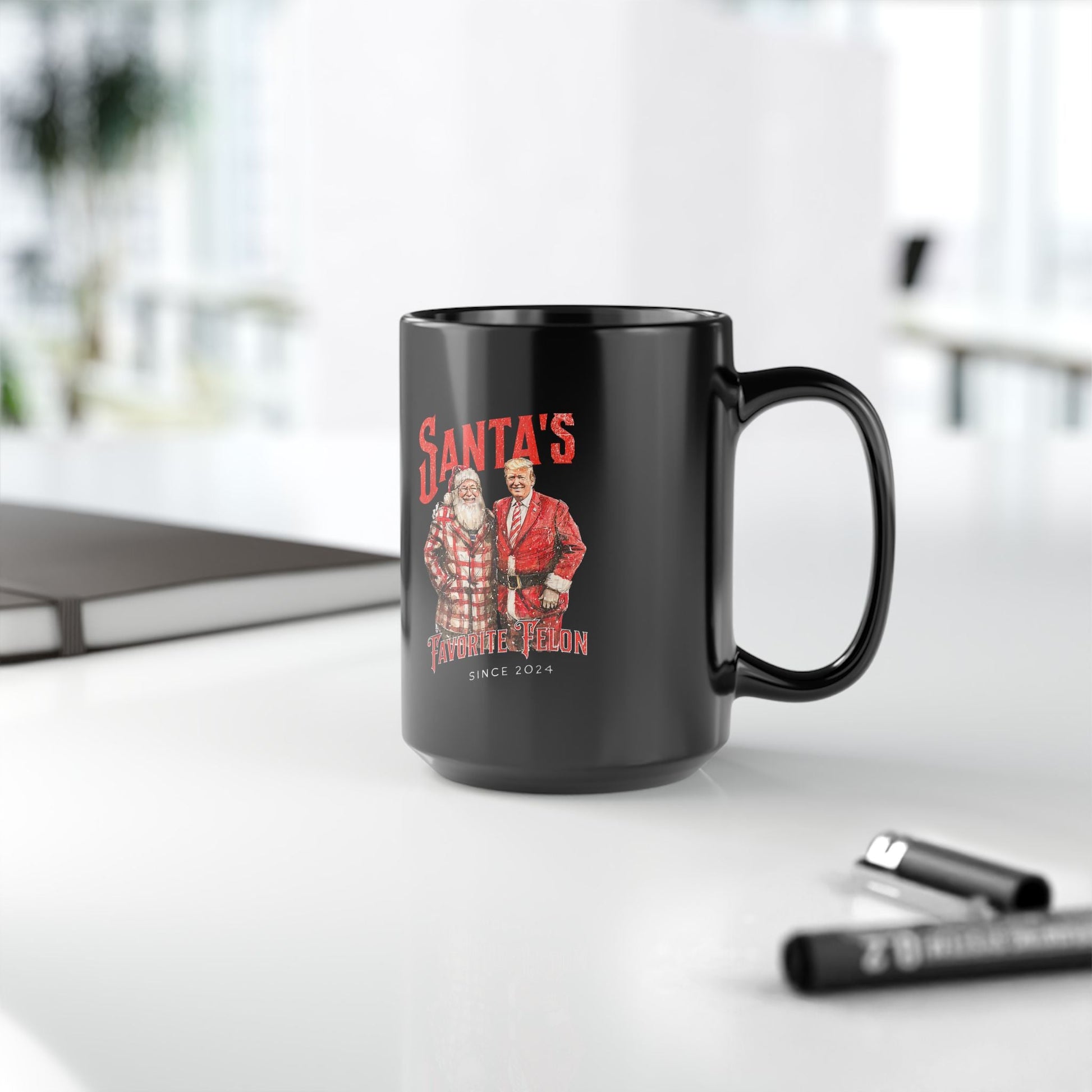 Santa's Favorite Felon Since 2024 Mug (2 Sizes) - PatriotDepot.com