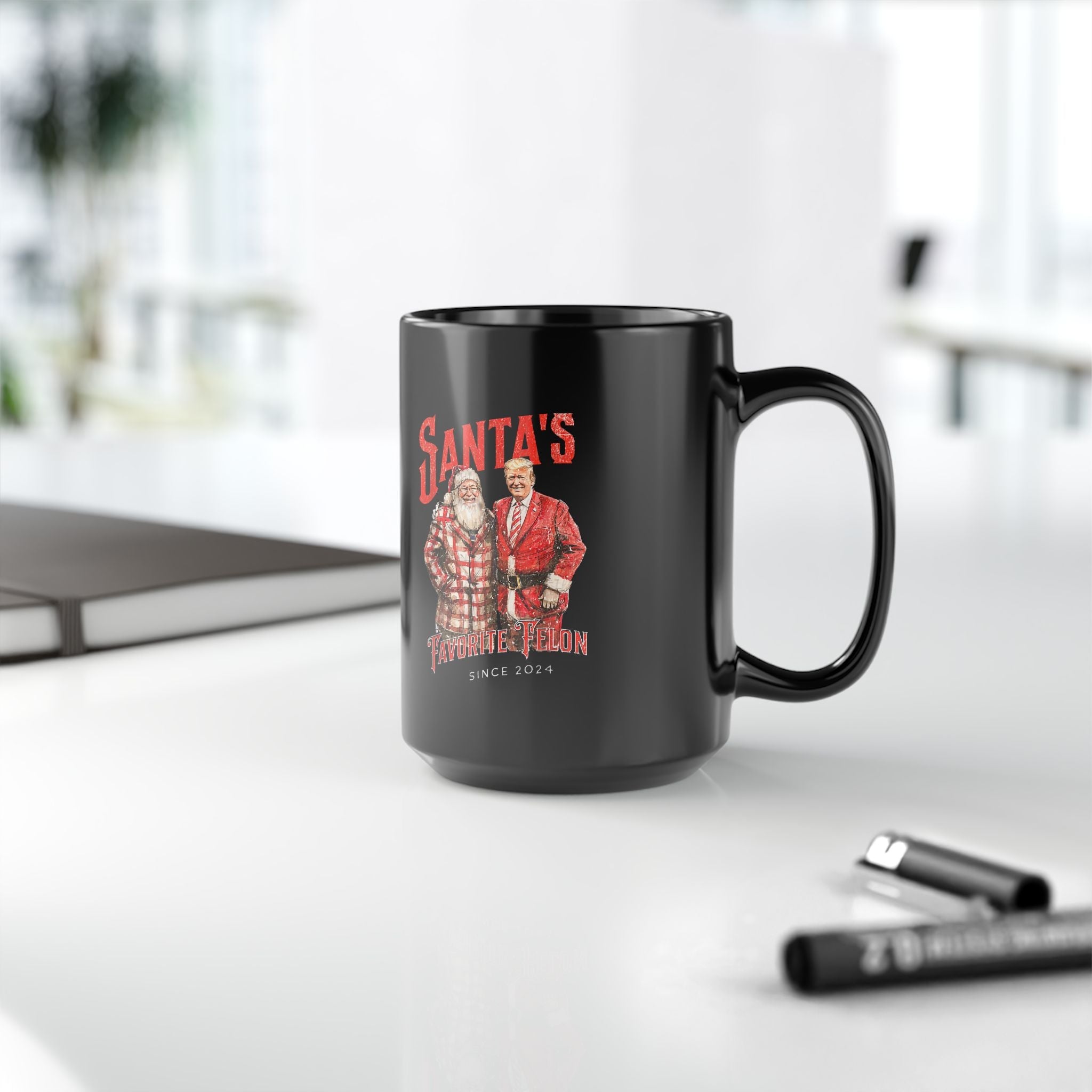 Santa's Favorite Felon Since 2024 Mug (2 Sizes) - PatriotDepot.com
