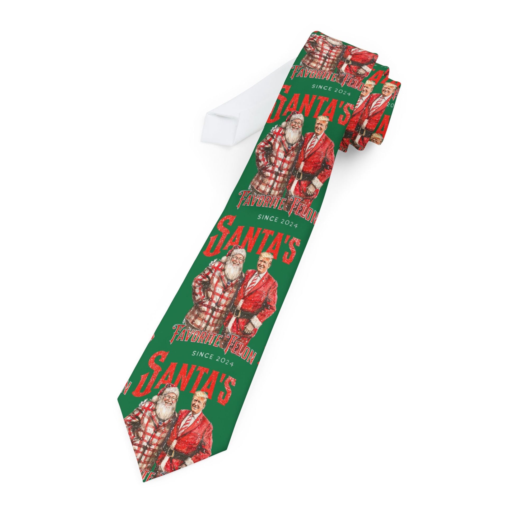 Santa's Favorite Felon Since 2024 Necktie - PatriotDepot.com