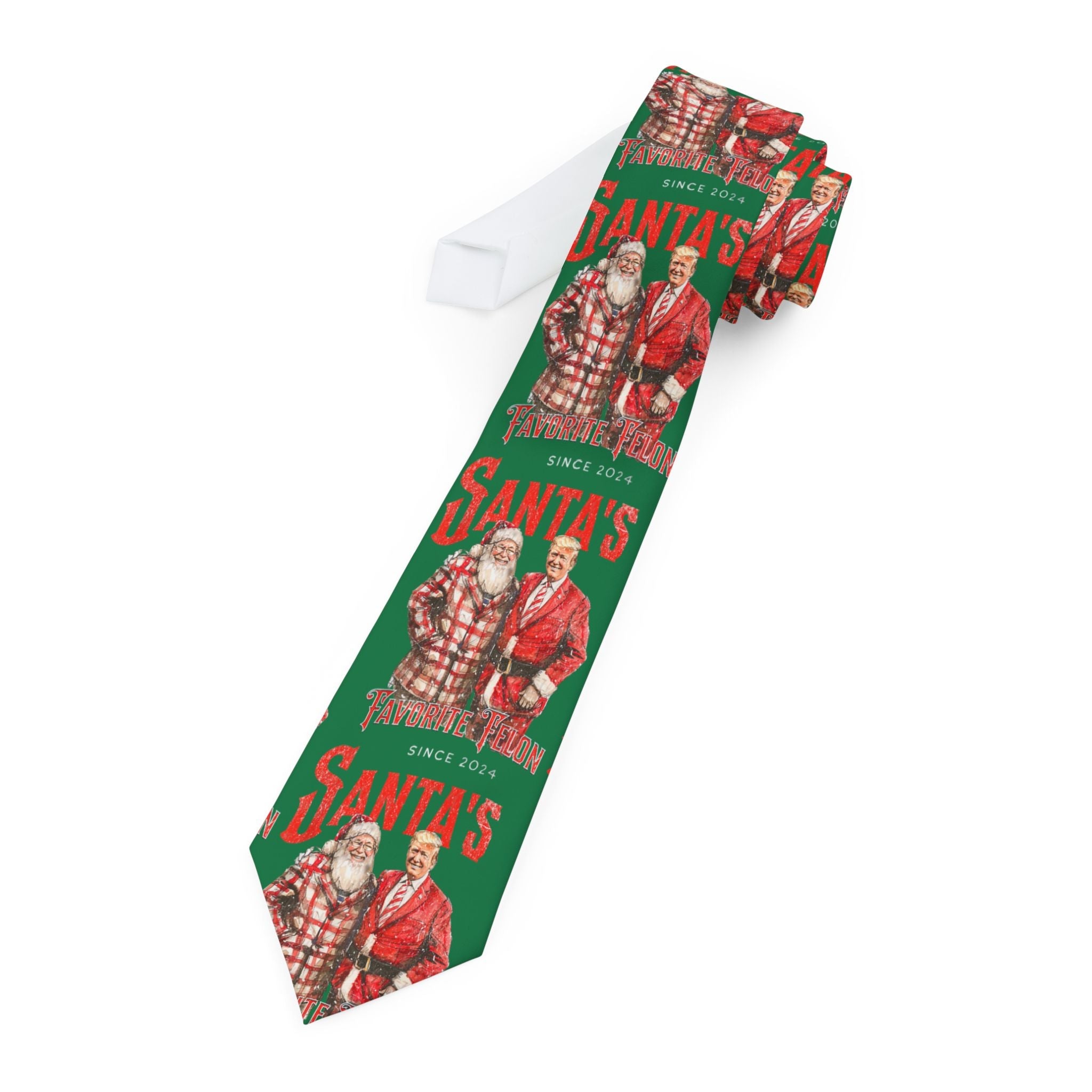 Santa's Favorite Felon Since 2024 Necktie - PatriotDepot.com