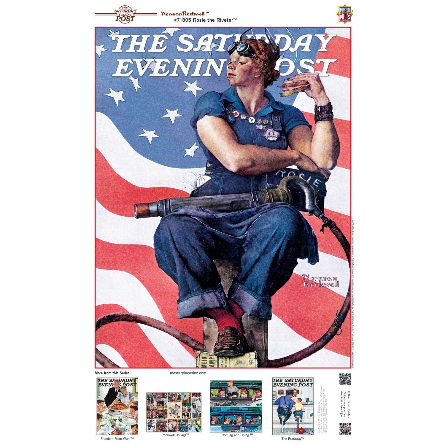Saturday Evening Post - Rosie the Riveter 1000 Piece Jigsaw Puzzle - PatriotDepot.com