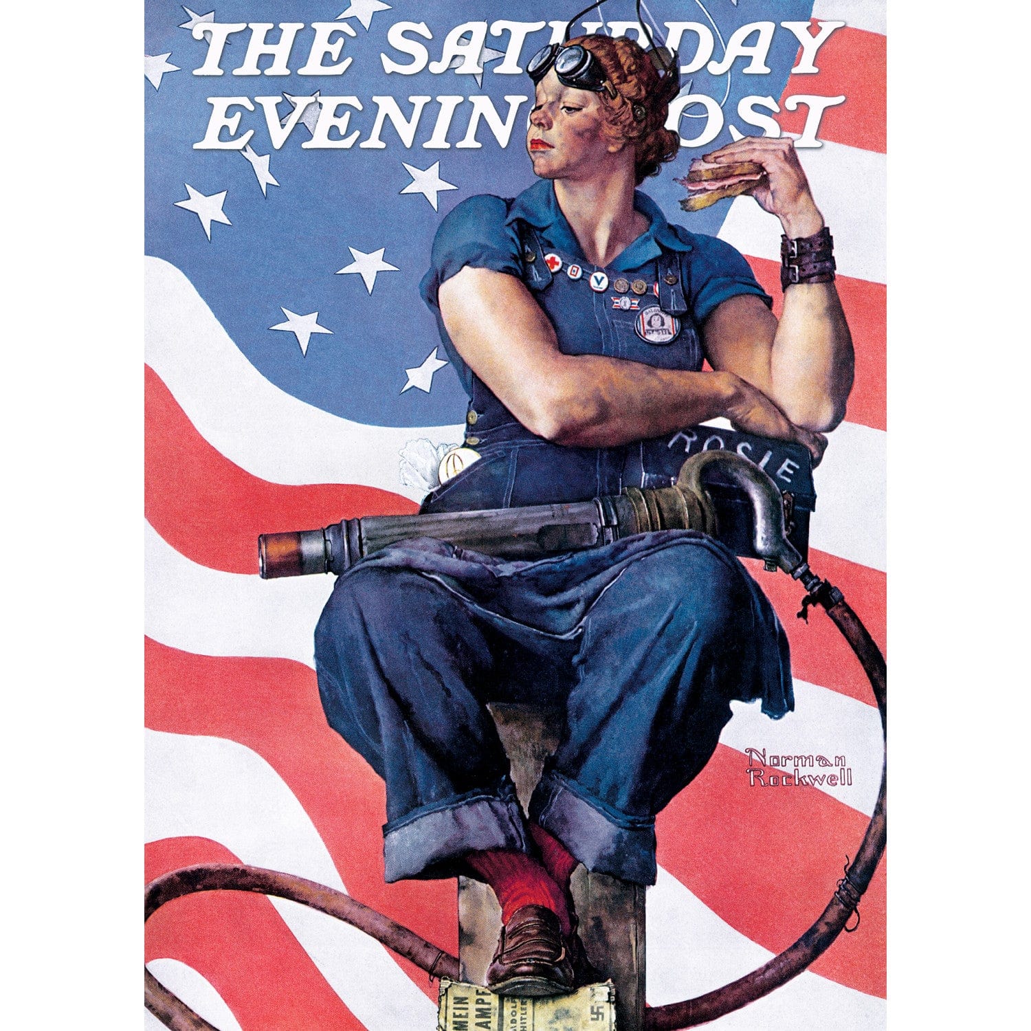 Saturday Evening Post - Rosie the Riveter 1000 Piece Jigsaw Puzzle - PatriotDepot.com