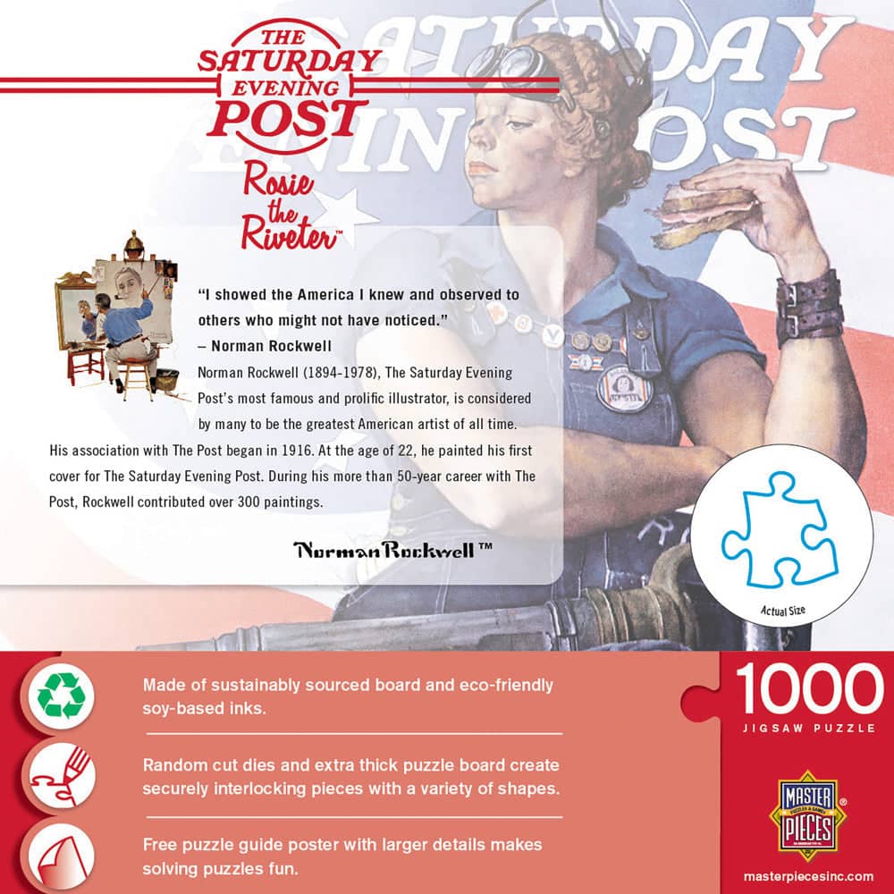 Saturday Evening Post - Rosie the Riveter 1000 Piece Jigsaw Puzzle - PatriotDepot.com