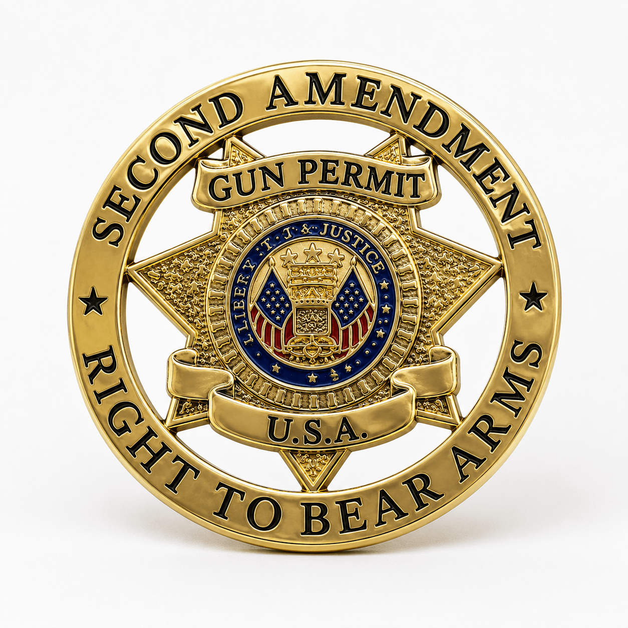 Second Amendment Right to Bear Arms Badge Lapel Pin - PatriotDepot.com