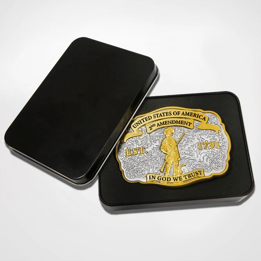 Sentinel of Liberty 2nd Amendment Belt Buckle - PatriotDepot.com