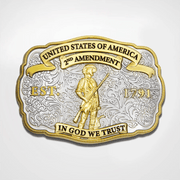 Sentinel of Liberty 2nd Amendment Belt Buckle - PatriotDepot.com