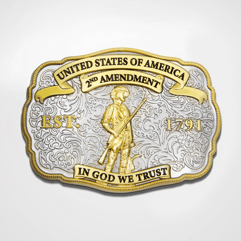 Sentinel of Liberty 2nd Amendment Belt Buckle - PatriotDepot.com