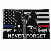 September 11 First Responders Memorial Flag | 3'x5' Patriot Day 25th Anniversary Never Forget Flag - PatriotDepot.com