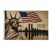September 11 Never Forget 25th Anniversary Tribute Flag | 3'x5' Patriotic Memorial Flag - PatriotDepot.com