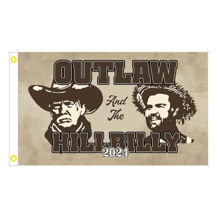 Outlaw and the Hillbilly 2024 3'x5' Flag (Western Style)