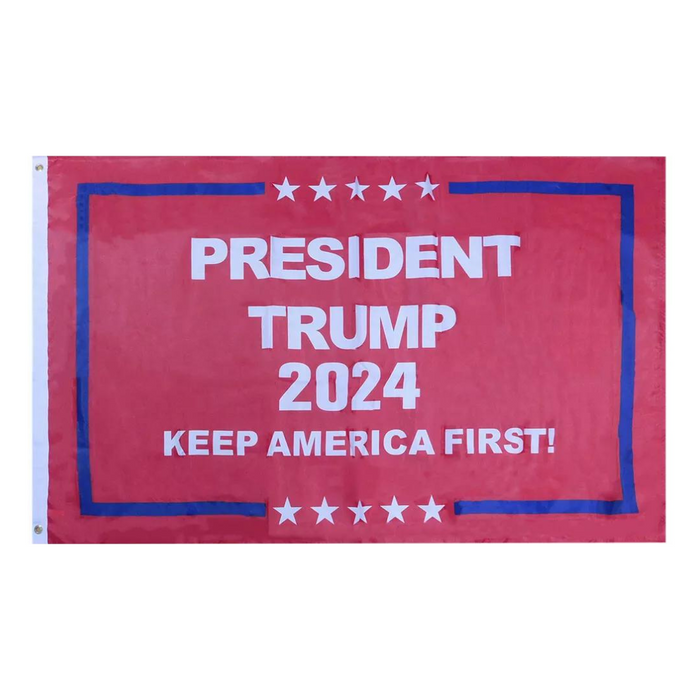 President Trump 2024 Keep America First 3'x5' Flag (Double Sided)