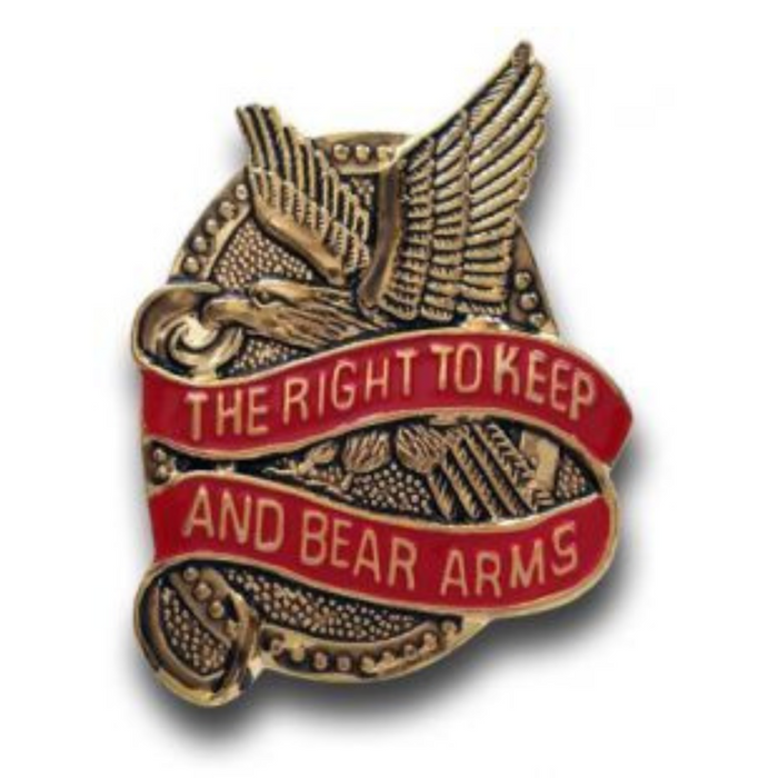 The Right to Keep and Bear Arms (Eagle Gold Plated) Lapel Pin