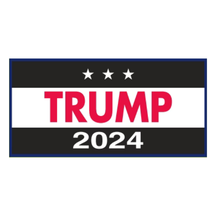 Trump 2024 Bumper Sticker (Black and White)