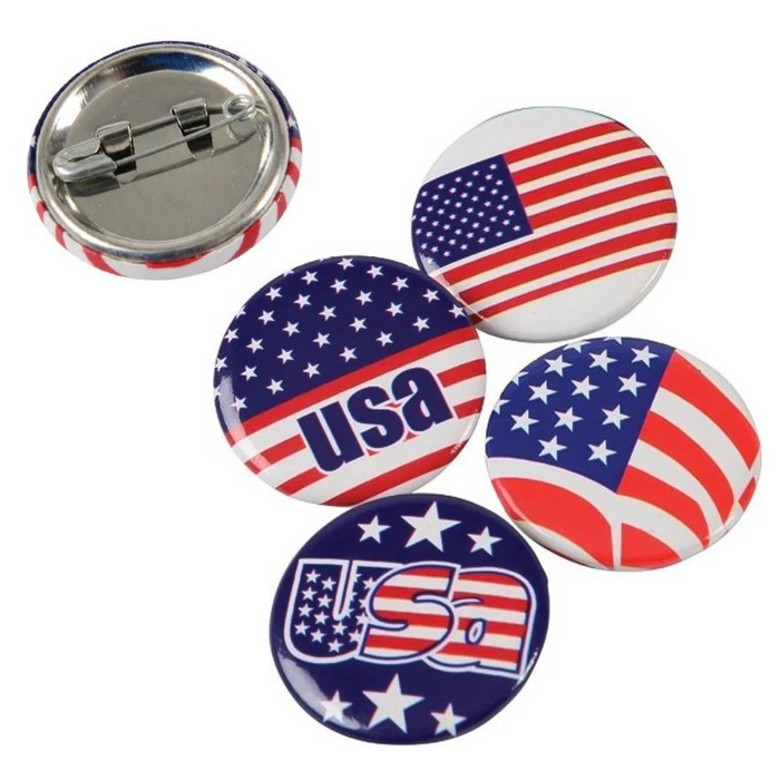 USA Flag Buttons (4 Pack)