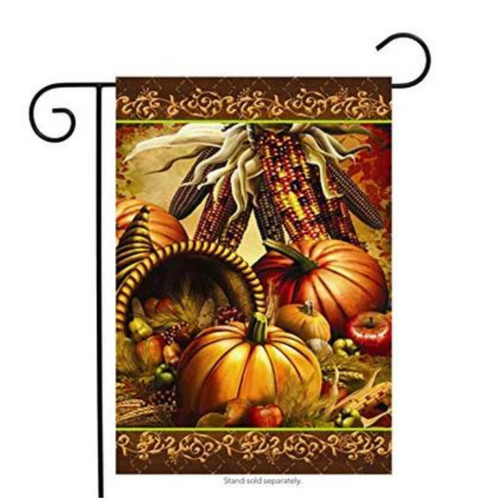 Thanksgiving Bountiful Harvest 12"x18" Garden Flag