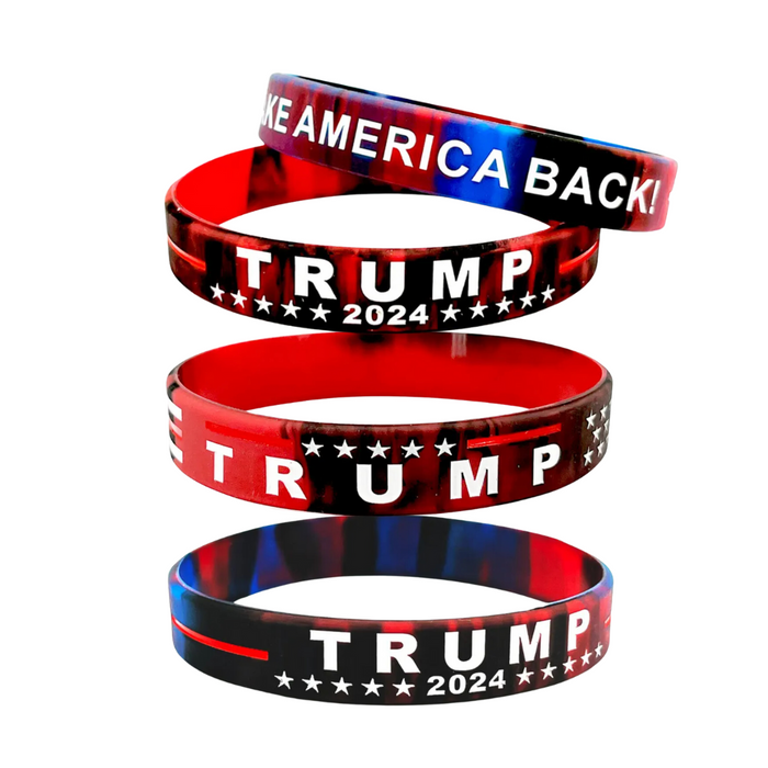 Trump 2024 Silicone Bracelets (3-Pack)