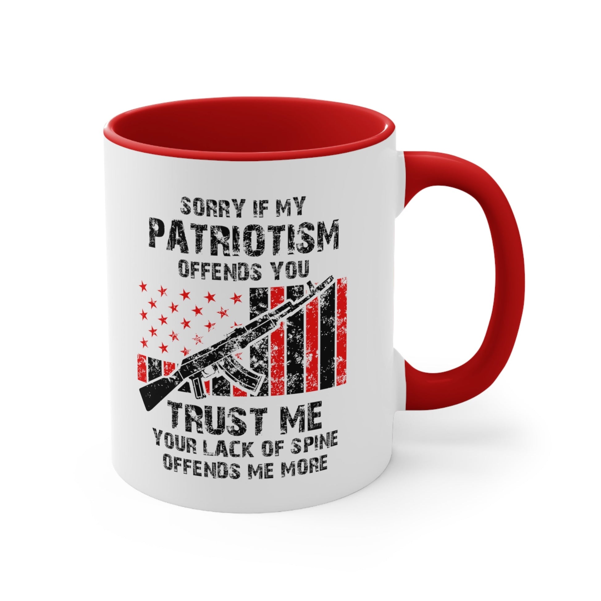 Sorry If My Patriotism Offends You Mug (2 sizes, 3 colors) - PatriotDepot.com
