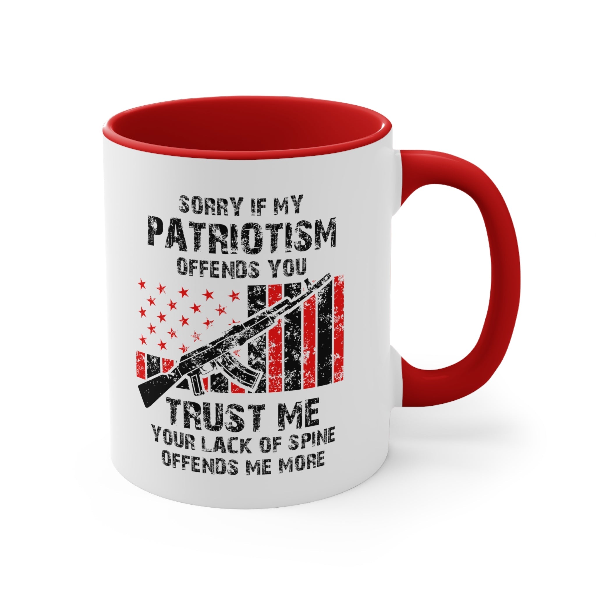 Sorry If My Patriotism Offends You Mug (2 sizes, 3 colors) - PatriotDepot.com